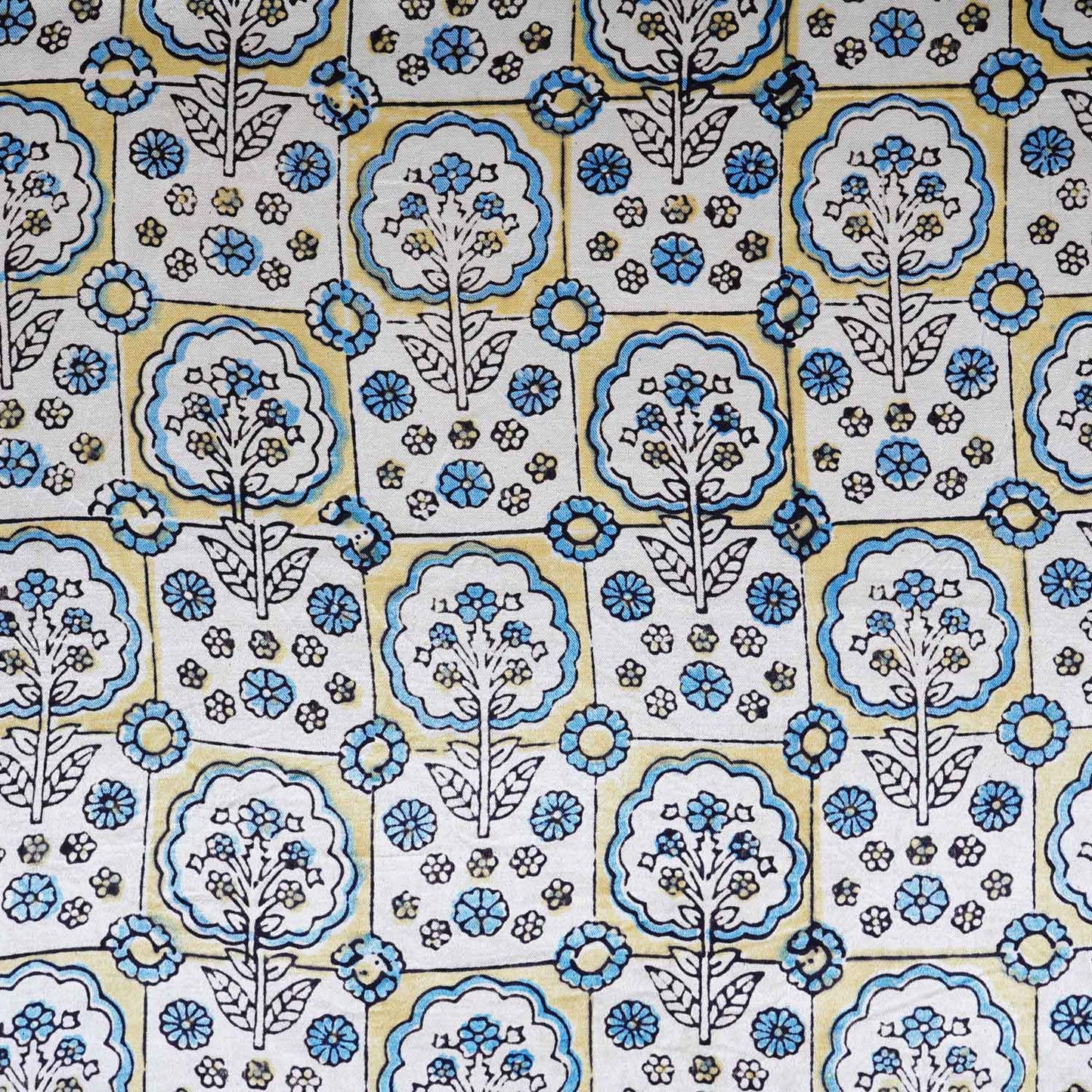 Peach Ajrakh Print Mashru Silk Fabric EEG-28662