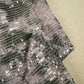 Drak Green With Light Pink Sequence Embroidery Net Lycra Fabric Net Lycra Sequence TU-6635