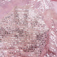 Peach Sequins Embroidery Net Lycra Fabric