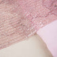 Peach Sequins Embroidery Net Lycra Fabric