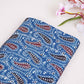 Blue Floral Print Modal Satin Fabric EEG-28670