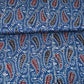 Blue Floral Print Modal Satin Fabric EEG-28670