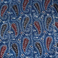 Blue Floral Print Modal Satin Fabric EEG-28670