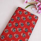 Red Floral Print Modal Satin Fabric EEG-28672