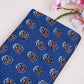 Blue Floral Print Modal Satin Fabric EEG-28673