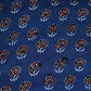 Blue Floral Print Modal Satin Fabric EEG-28673