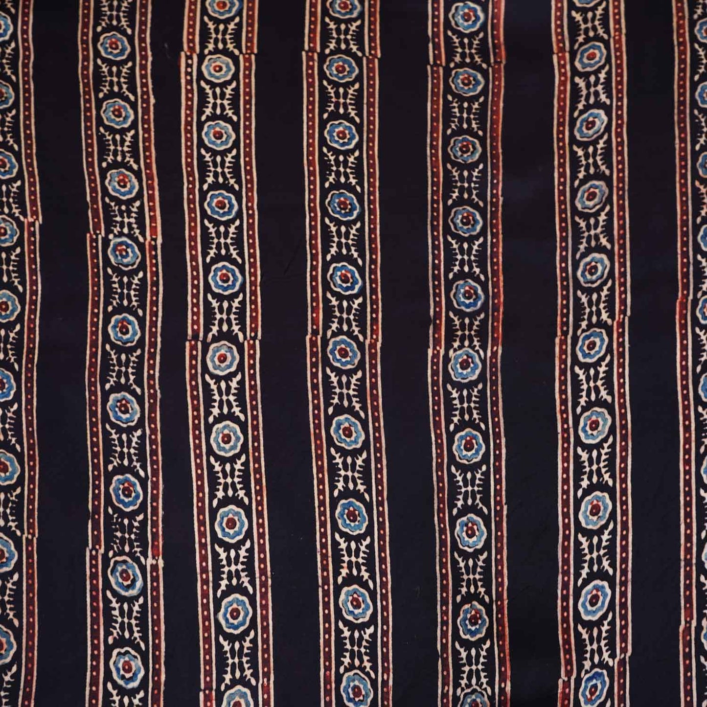 Black Ajrakh Print Modal Satin Fabric EEG-28674