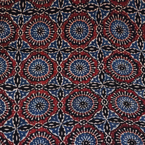 Brown Ajrakh Print Modal Satin Fabric EEG-28675 - TradeUNO