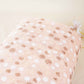 Peach With White Brown Sequins Embroidery Net Fabric
