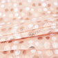 Peach With White Brown Sequins Embroidery Net Fabric