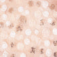 Peach With White Brown Sequins Embroidery Net Fabric