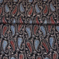 Black Floral Print Modal Satin Fabric EEG-28678