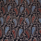 Black Floral Print Modal Satin Fabric EEG-28678