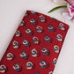 Red Floral Print Modal Satin Fabric EEG-28681