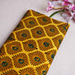 Mustard Yellow Abstract Print Modal Satin Fabric EEG-28697