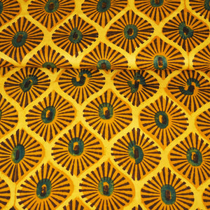 Mustard Yellow Abstract Print Modal Satin Fabric EEG-28697 - TradeUNO