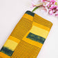Mustard Yellow Abstract Print Modal Satin Fabric EEG-28699