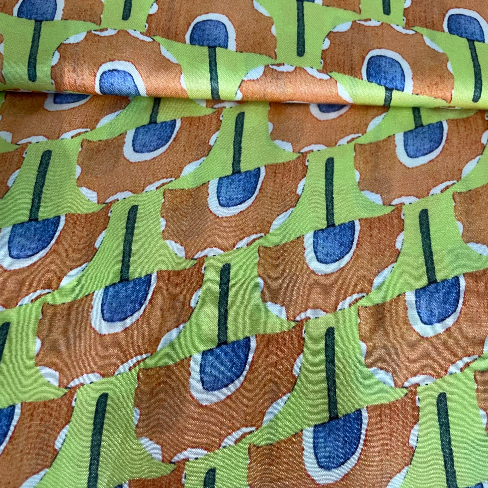 Navy Silk Fabric
