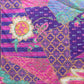 Purple Floral Print Chanderi Silk Fabric