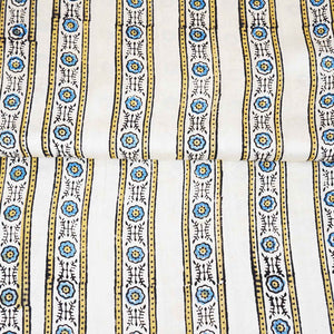 Cream Ajrakh Print Modal Satin Fabric EEG-28703 - TradeUNO