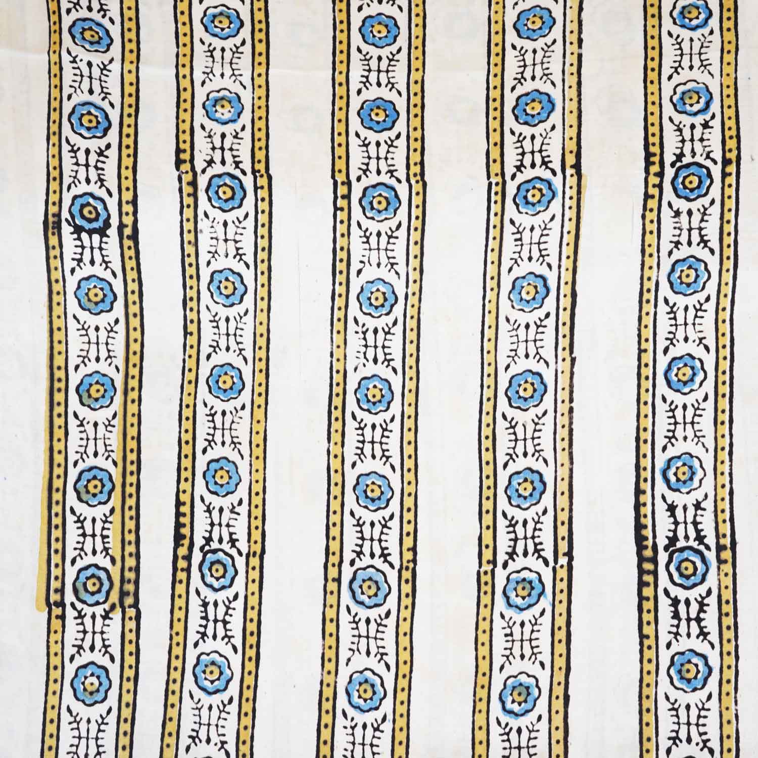 Cream Ajrakh Print Modal Satin Fabric EEG-28703 - TradeUNO