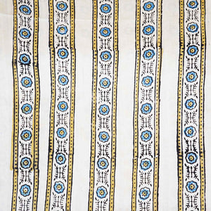 Cream Ajrakh Print Modal Satin Fabric EEG-28703 - TradeUNO