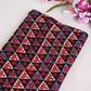 Black Geometrical Print Modal Satin Fabric EEG-28708