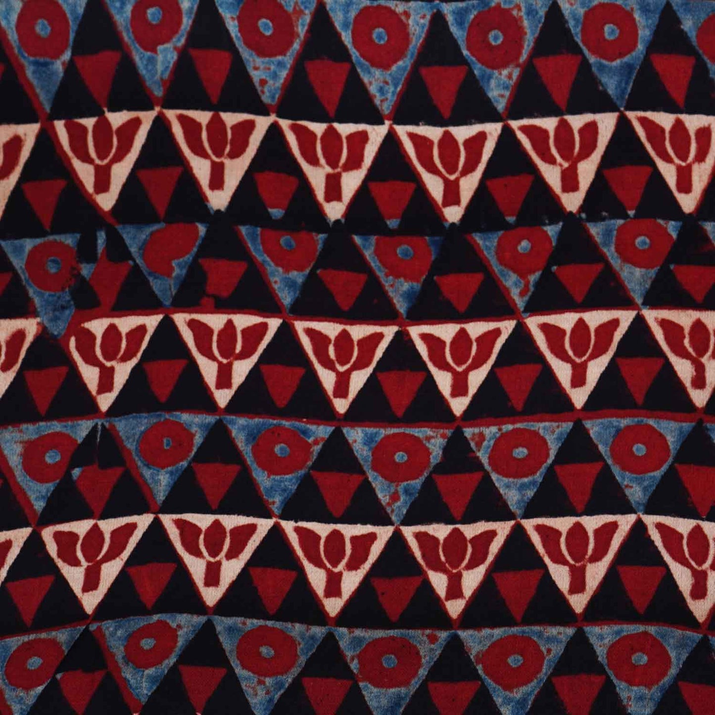 Black Geometrical Print Modal Satin Fabric EEG-28708