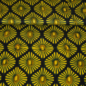 Black With Multicolour Abstract Print Modal Satin Fabric EEG-28710 - TradeUNO