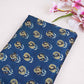 Blue Floral Print Modal Satin Fabric EEG-28713