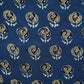 Blue Floral Print Modal Satin Fabric EEG-28713