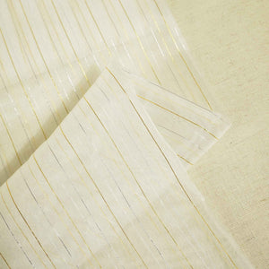 white stripe silver and gold zari organza zari TU-7135