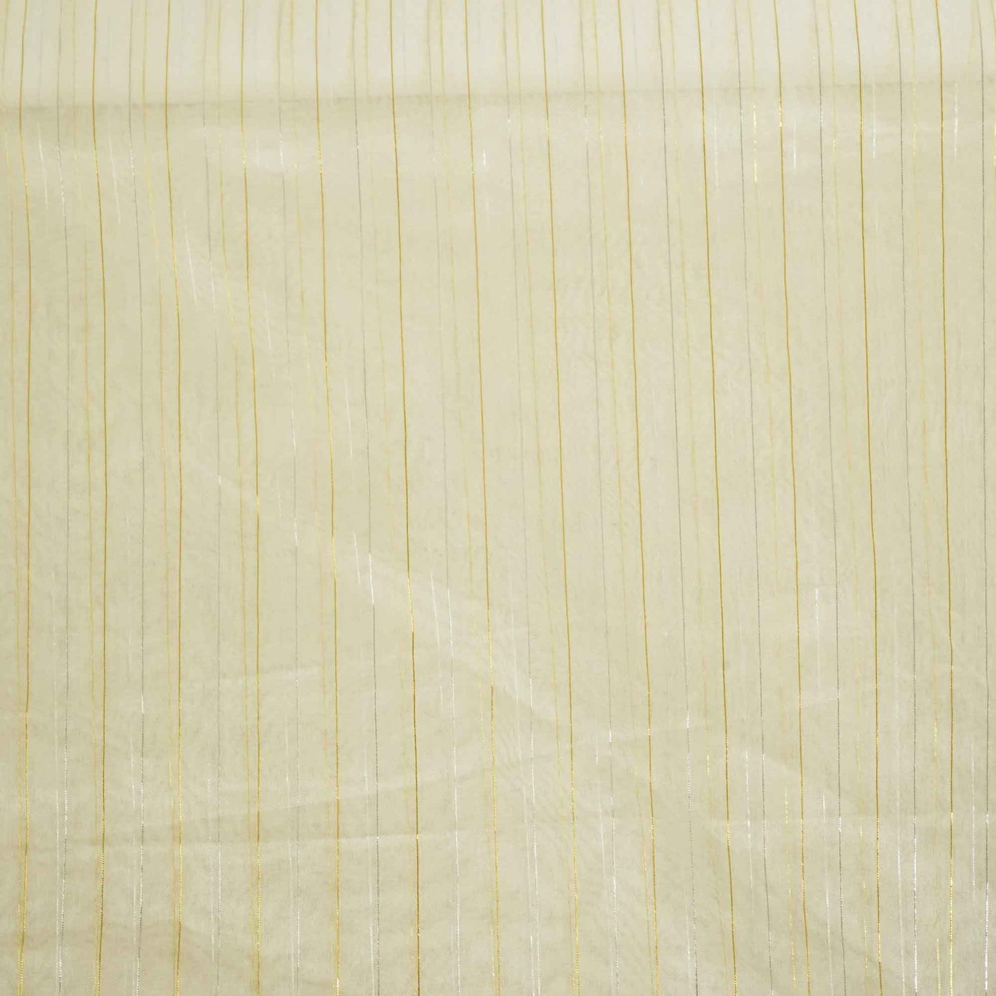 white stripe silver and gold zari organza zari TU-7135