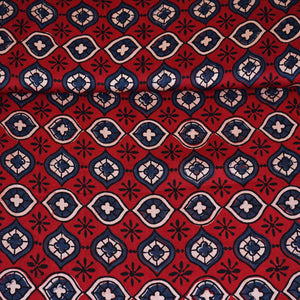 Red Abstract Print Modal Satin Fabric EEG-28715 - TradeUNO