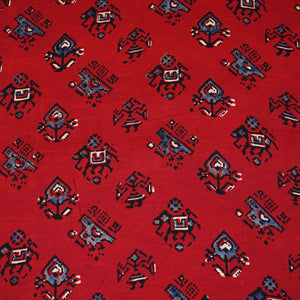 Red Abstract Print Modal Satin Fabric EEG-28716 - TradeUNO