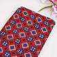 Red Geometrical Print Modal Satin Fabric EEG-28728