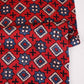 Red Geometrical Print Modal Satin Fabric EEG-28728