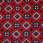 Red Geometrical Print Modal Satin Fabric EEG-28728
