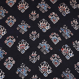 Black Abstract Print Modal Satin Fabric EEG-28730 - TradeUNO
