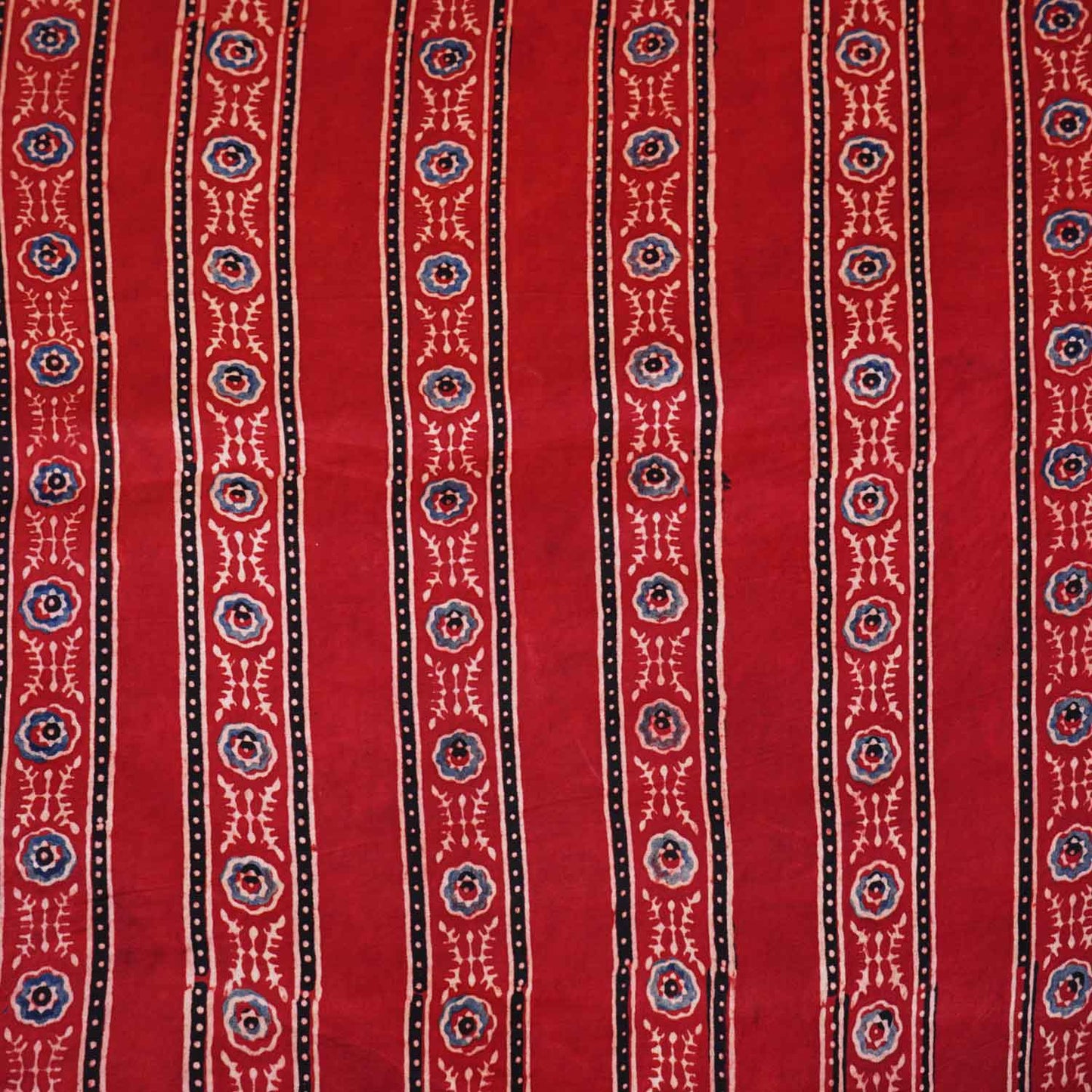 Red Ajrakh Print Modal Satin Fabric EEG-28731