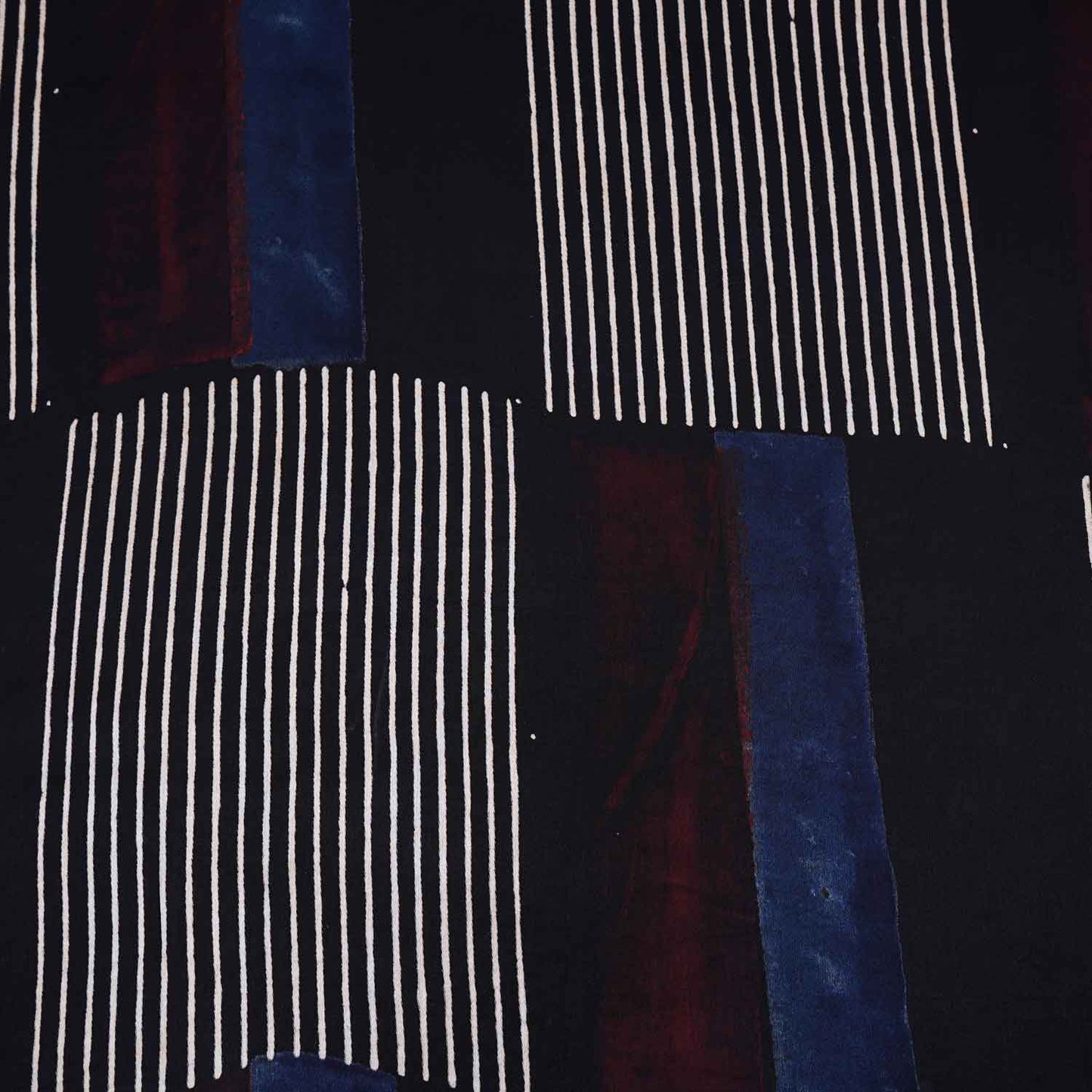 Black With Multicolour Abstract Print Modal Satin Fabric EEG-28732