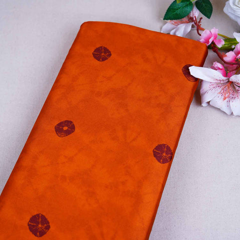 Olive Green Bandhani Print Modal Satin Fabric MT-28740