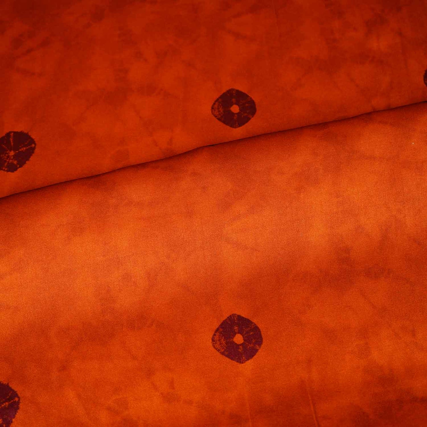 Olive Green Bandhani Print Modal Satin Fabric MT-28740