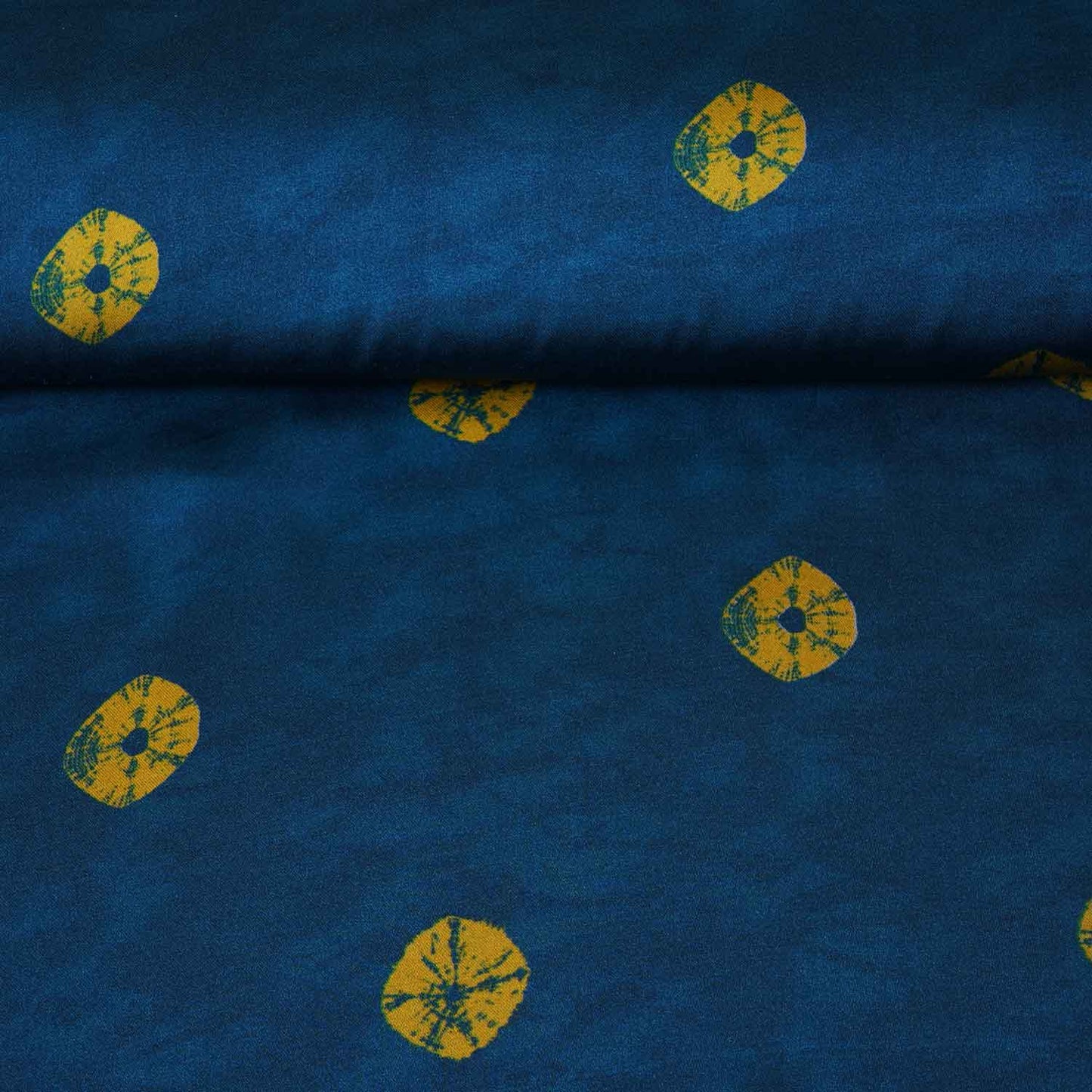 Teal Green Bandhani Print Modal Satin Fabric MT-28741