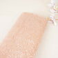 Salmon Pink Sequins & Embrodiery Crushed Power Net Imported Fabric