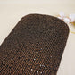 Black & Golden Sequins Embroidery Power Net Fabric