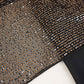 Black & Golden Sequins Embroidery Power Net Fabric