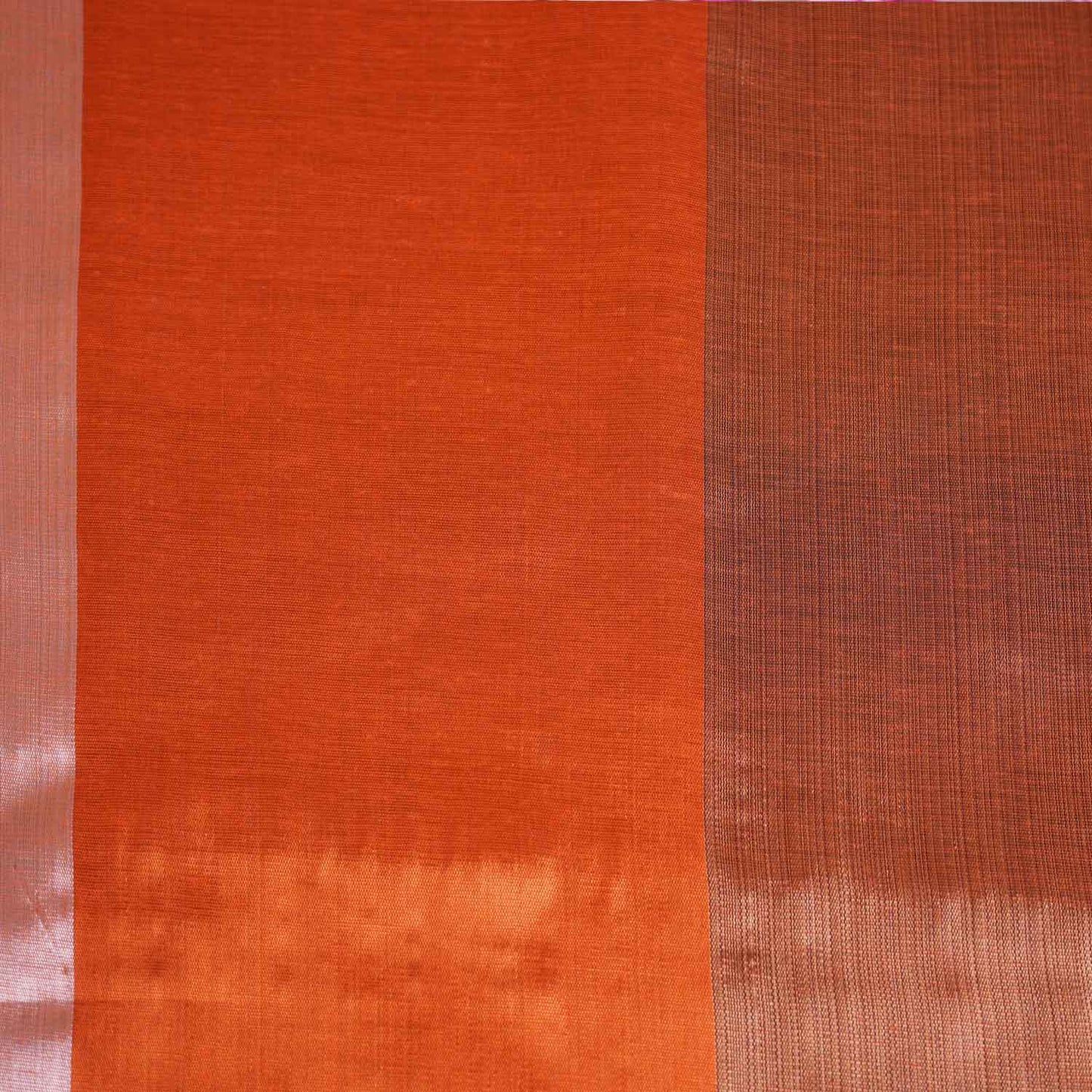 Golden With Multicolor Strips Chanderi Tissue Fabric CW-28769