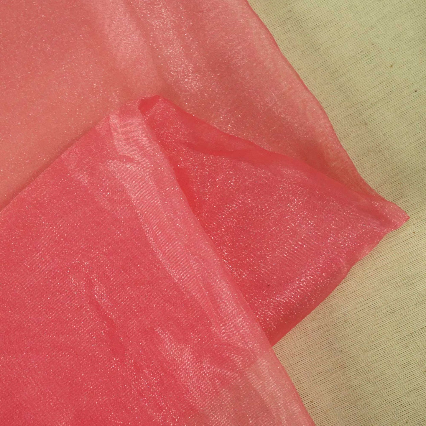 Blush Pink Solid Organza Tissue Fabric TU-7752