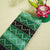 Green With Black Bandhani Traditional Print Zari Chinnon TU-7855